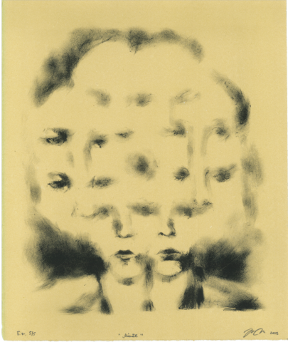 Minät (2018), litografia paperille, 30 cm x 26 cm