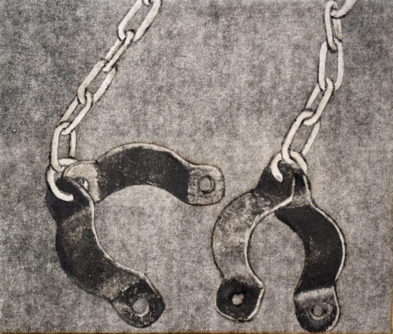 Vapaus (2026), monotypia kankaalle, 20 cm x 23 cm