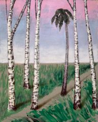 Vieraslaji (2026), monotypia ja akryyli kankaalle, 75 cm x 60 cm